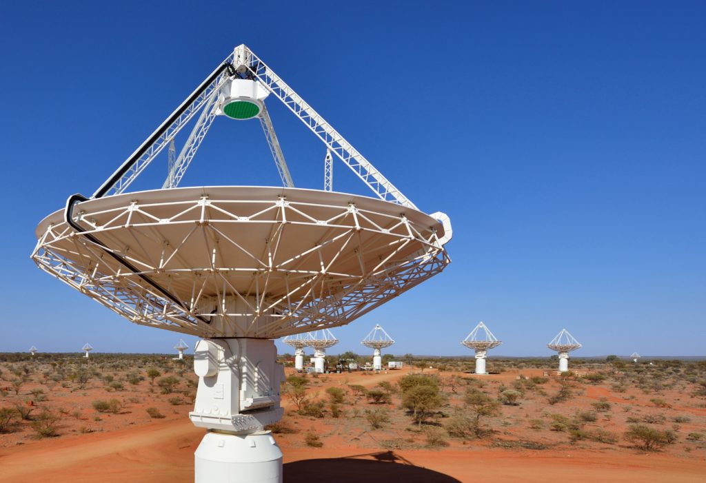 Antennas of CSIRO’s Australian SKA Pathfinder (ASKAP) telescope