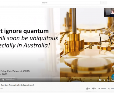 Dr Cathhy Foley, Australian Chief of Science, presentation during one of the Quantum events runs by Pawsey